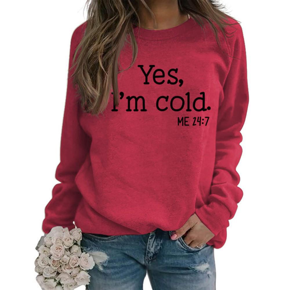 European and American Casual Loose Printed Letter Round Neck Long Sleeve Comfortable Hoodie