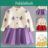 Baby Girl Outfite Qunide Birthday Sweaterskirt Outfit Go Out Spring And Autumn