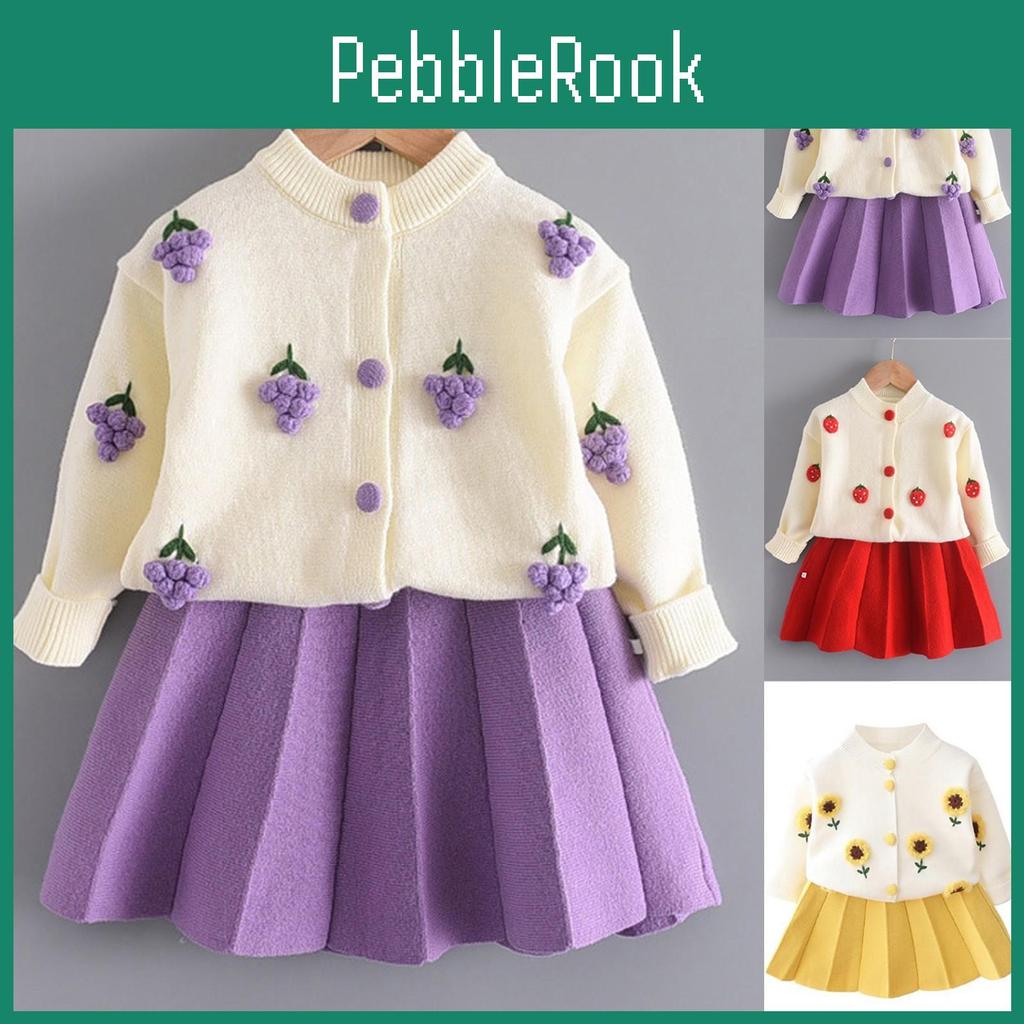 Baby Girl Outfite Qunide Birthday Sweaterskirt Outfit Go Out Spring And Autumn