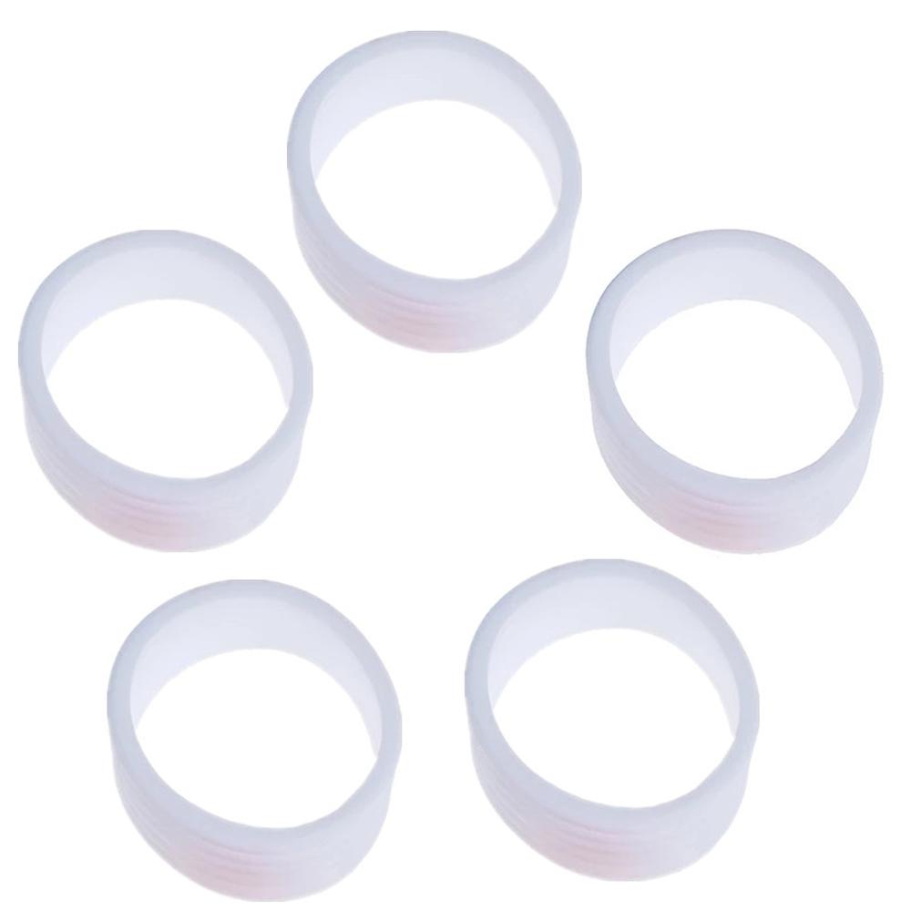 

Кольцо-грип для бейсбольной рукоятки 5 шт. Теннисные ручки Теннисная ракетка Лента Резиновое кольцо Ракетка для бадминтона белый