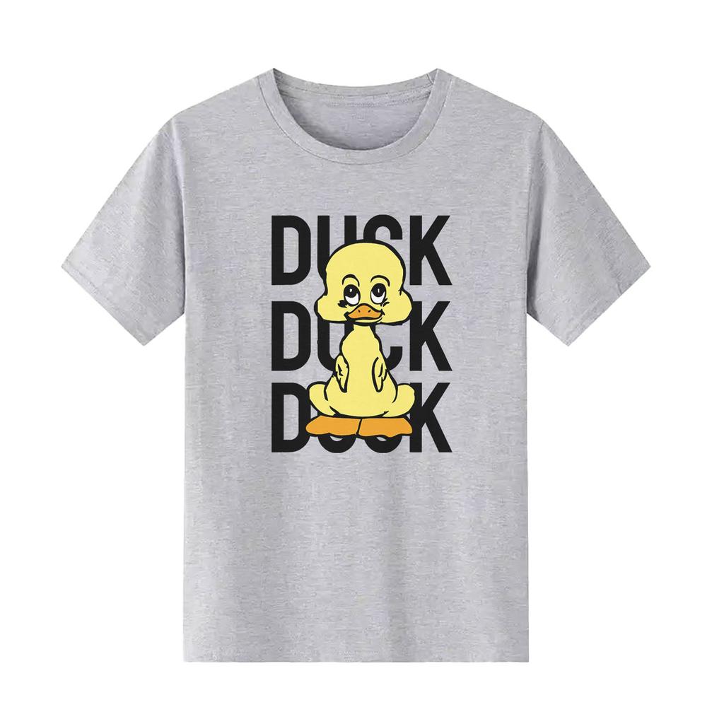 Retro Duck Cartoon Printed Short Sleeve Round Neck SpringSummer Versatile Fashion Womens Tshirt
