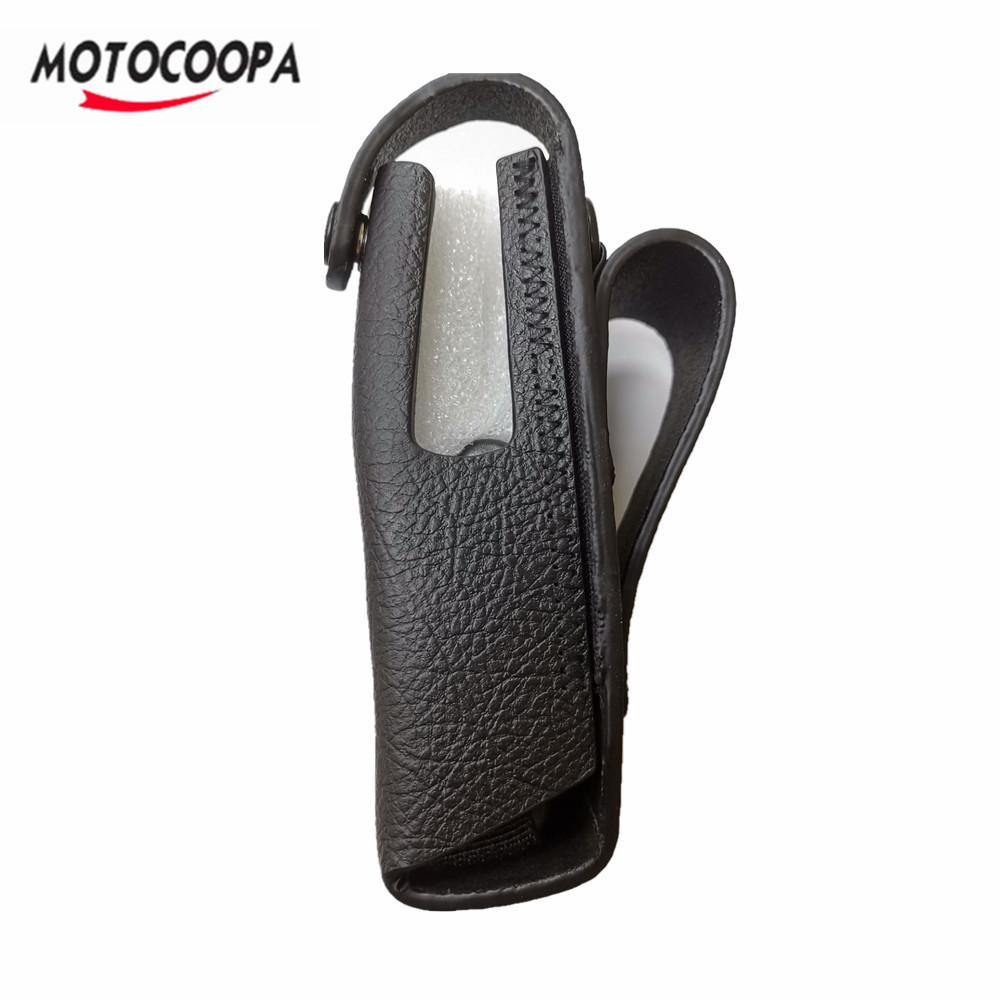 Motorcycle Walkie-Talkie Leather Holster: Fits Handheld Radios GP338D, XIRP7500/7550, P8668