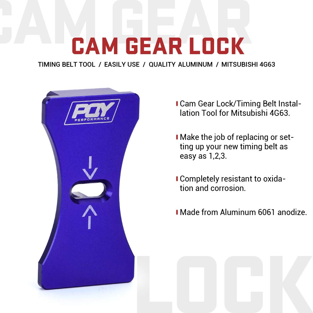 PQYRACING Blue Cam Gear Lock/Timing Belt Mounting Tool for Mitsubishi Eclipse DSM 4G63 EVO