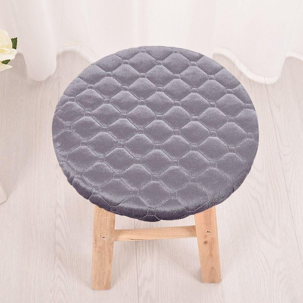 Perfect Thickening Stool Covers Elastic Solid Color Dining Stool Covers Anti Dirty Soft Round Stool Covers Dining Halls