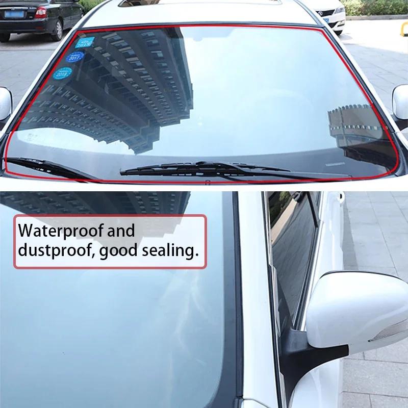 Car Rubber Seal Strip Auto Seal Roof Window Sealant Trim Car Windshield Protector Strips Soundproof Waterproof Auto Accessories