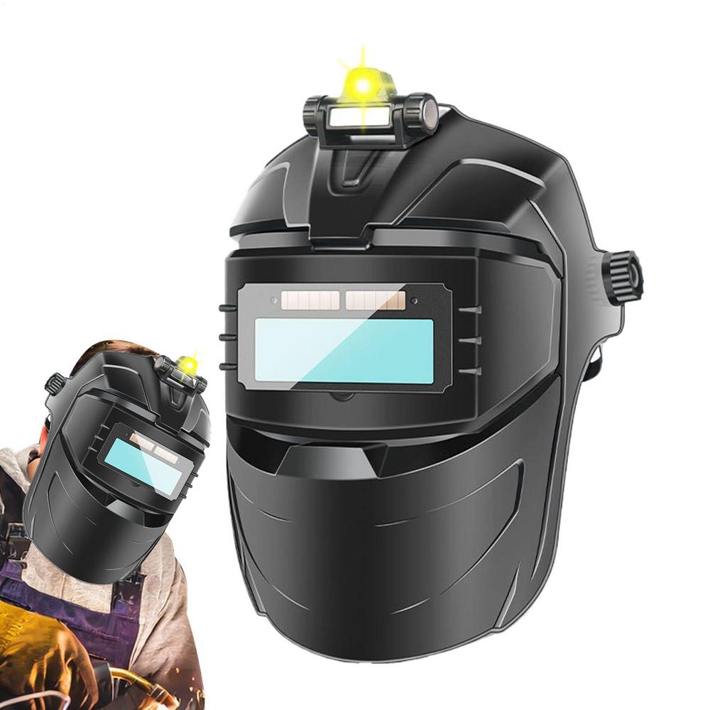 Auto Darkening Welding Hood Anti-Glare Welding Helmet Wide Shade Anti-Fog Face Protector Adjustable Headgear For Construction