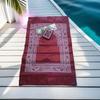 1PC Pilger-Gebetsteppich Ramadan-Geschenk Reise-Gebetsteppich Tragbarer Polyester Muslimischer wasserdichter Gebetsteppich 5 Farben