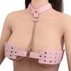 Pink Nipple Clamps With Chain Breast Clip Sensation Enhancer Device Chest Restraint BDSM Sensual Play Sex Toys for Women