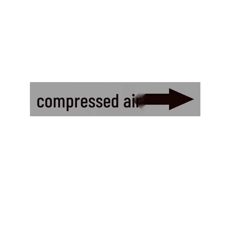 Reflective Compressed Air Pipeline Flow Direction Indicator Label Standard