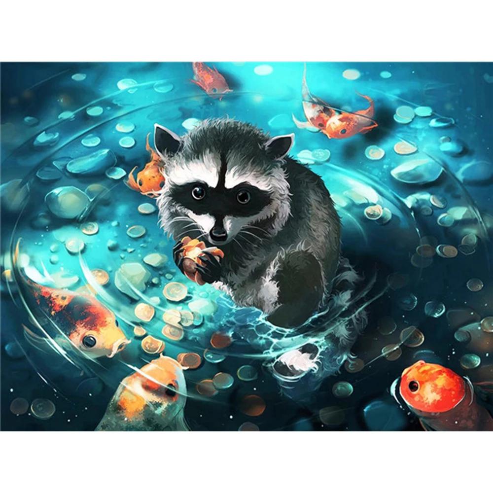 Pictură cu diamant 5D DIY, Animal, Crăciun, Mozaic cu diamant, Broderie cu diamante, Set complet, Seturi cu punct de cruce, Cadouri pentru decorarea casei