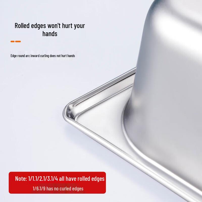 Chu Rong Rechteckige Lebensmittelpfanne aus 304 Edelstahl