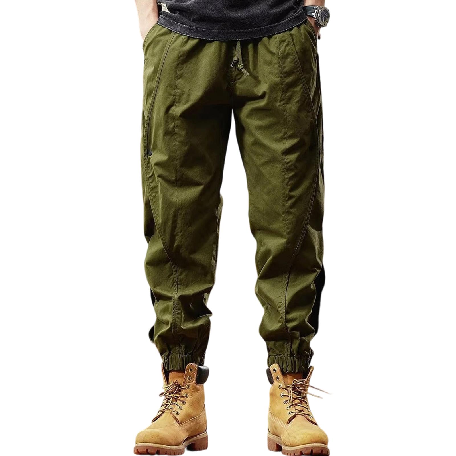 

Мужские спортивные брюки, повседневные брюки, рабочие брюки с несколькими карманами XXL зелёный