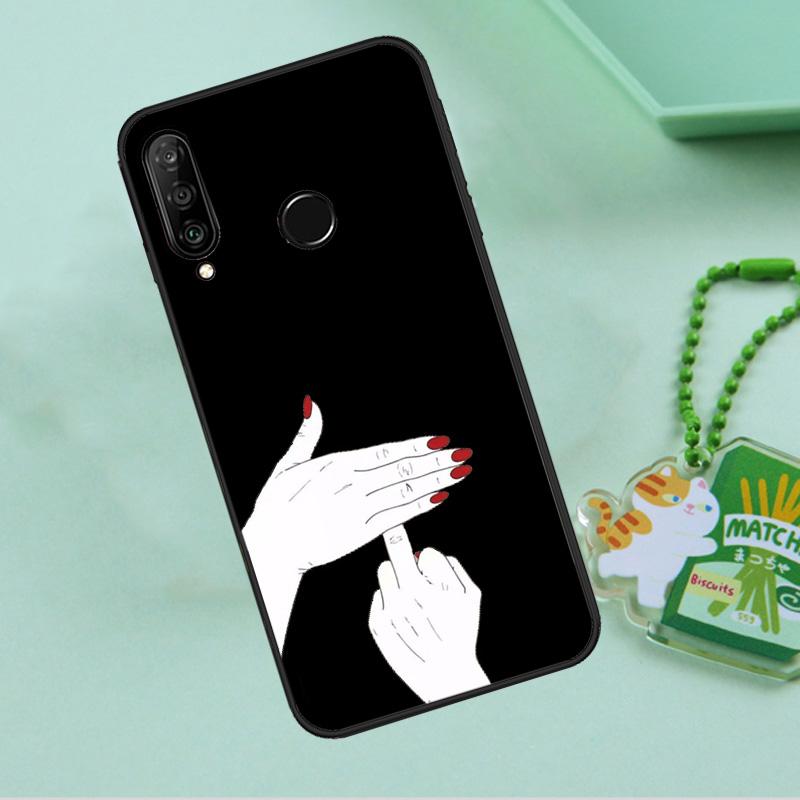 Girl Code Hands Funny Signals For Huawei Nova 10 9 SE 5T 12s 12i 11i Y91 Y90 Y60 Y70 Y72 Y61 P20 P40 P30 Lite P60 Pro Case