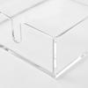 Clear Acrylic Table Napkin Holder for Standard Square Napkins with Visible Storage and Easy Front Access Cutout