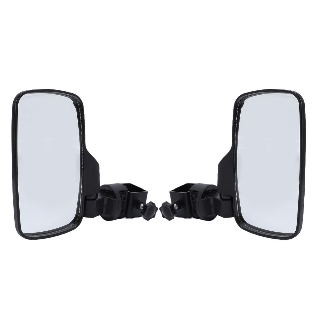 Golf Cart Side Rearview Mirror 360 Degrees Adjustable Angle Universal Golf Cart Side Mirrors for 1in 1.25in Square Tube