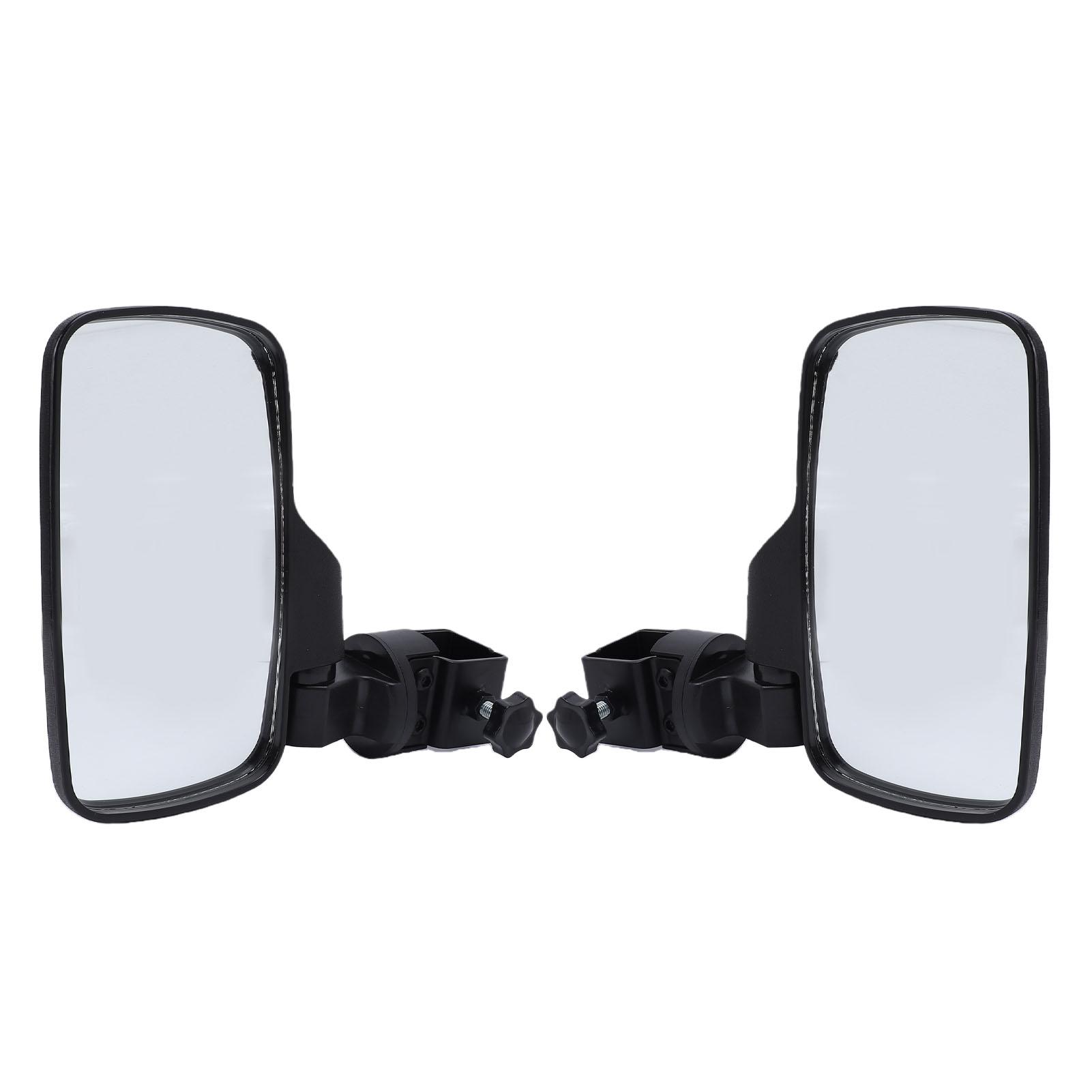 

Golf Cart Side Rearview Mirror 360 degrees Adjustable Angle Universal Golf Cart Side Mirrors for 1in 1.25in Square Tube