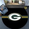 Green Bay Packers Round Area Rug,Carpet Rug for Living Room Bedroom Sofa Playroom Decor,Non-slip Floor Mat