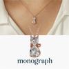 Monograph Ferris Necklace Mgnl0363 14K Gold Plated (Rose Gold + White Cubic Zirconia)