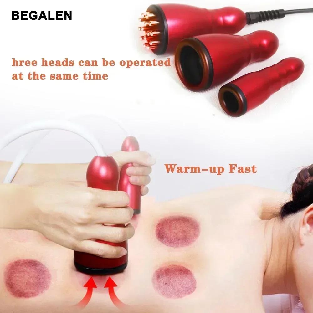 Electric Scraping Massager Body Scraping Massage Smart Electric Vacuum Cupping Heating Suction Cup Device Back Neck Arm Massger