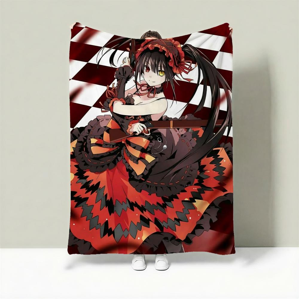 Anime D-Date A Live Throw Lightweight 240g Flannel Blanket Soft Skin-friendly for Summer Cooling