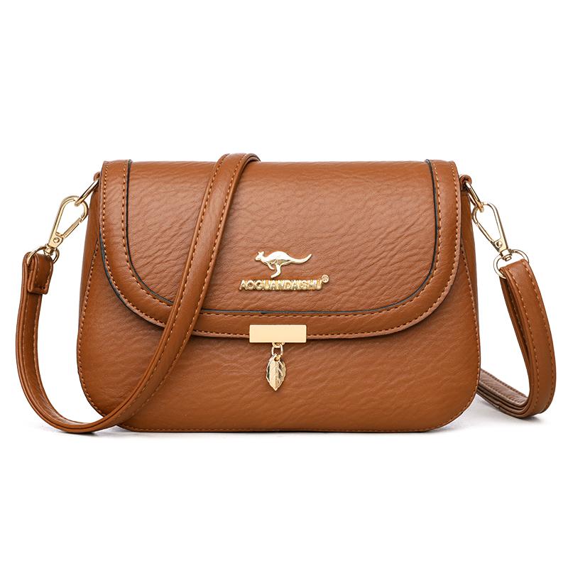 Wysokiej jakości skóra PU Damska torba crossbody na ramię Nowa Luksusowa Jednokolorowa Skórzana torba ręczna Kobieta Listonoszka Tote Sac portfel