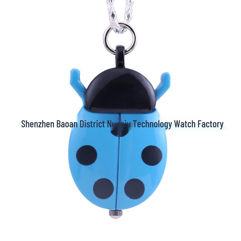 Ladybug Quartz Pocket Watch - Cute Animal Design, Multiple Colors Available