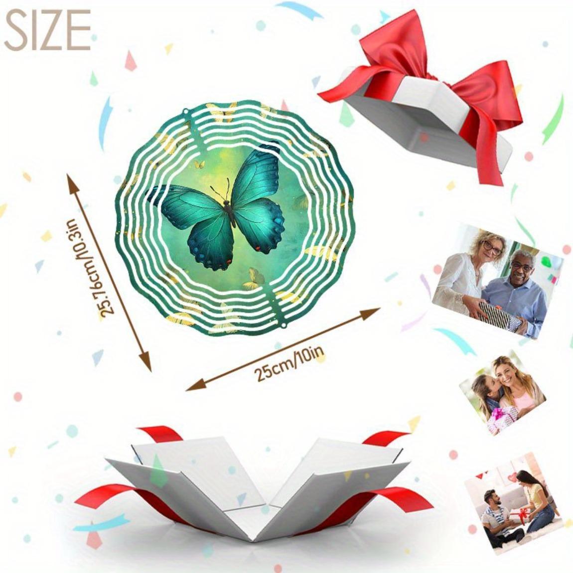 

Черно-белый узор совы, колокольчик ветра, уличный декор для сада, всепогодное 3D-искусство с вращающимся на 360 градусов крючком, праздничное украшение для патио