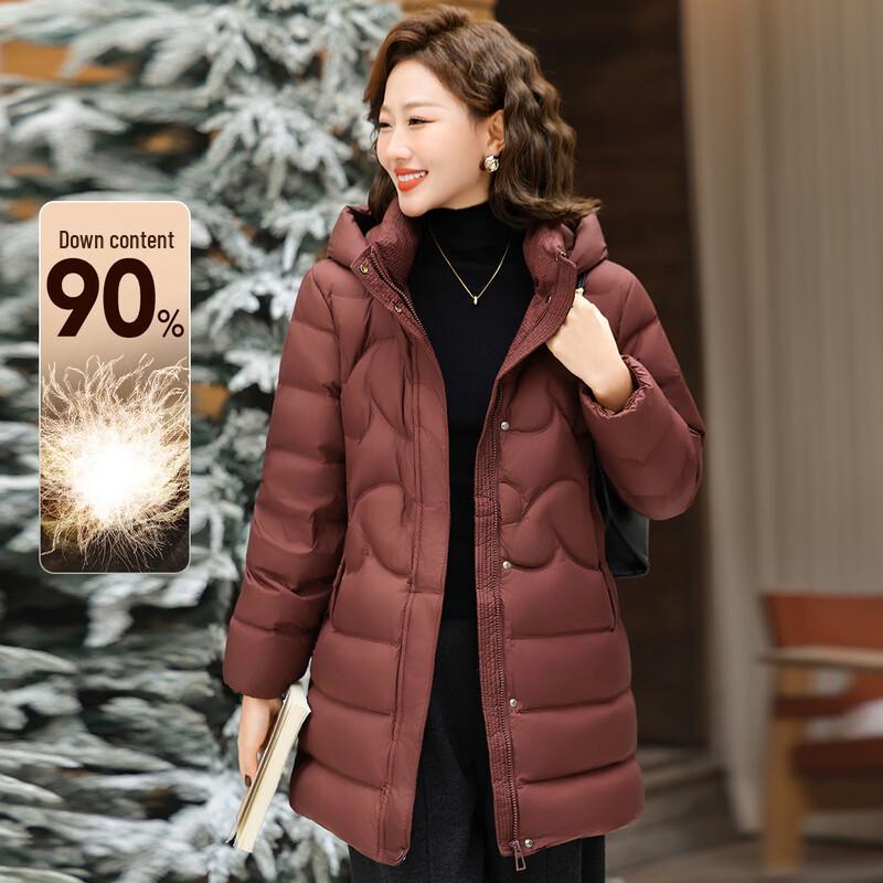 KAVON Women s Fashion Lightweight Hooded Down Jacket 2XL