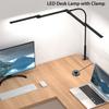 LED 4-head Ultra Bright Piano Lamp with Clamp 50 Dimmable Light Modes Flexible Gooseneck Home Reading Desk Lamp Office PC Light