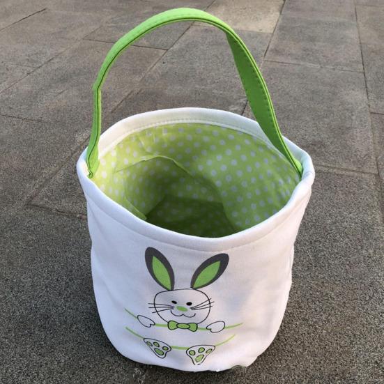 Cadou de Paște cu model iepure drăguț geantă de pânză geantă de mână coș pentru fete băieți