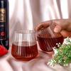 24pcs Plastic Ribbed Wine Glasses Origami Disposable Wine Glasses Unbreakable Clear Plastic Cocktail Glasses Plastic Wine Champagne Whiskey Glasses