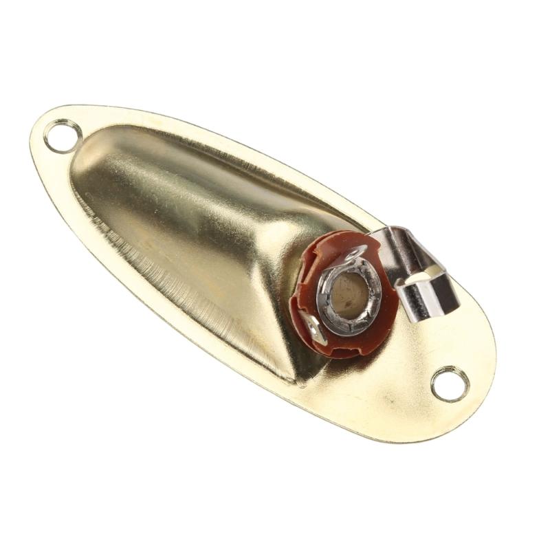 for Electric Guitar Boat Jack Plate Jack Socket Hole Connector for Guitars Replacement Part Silver / Black / Gold