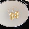 European and American exaggerated spray paint round pattern pendant ear hook explosion earrings femininity earrings design sense niche