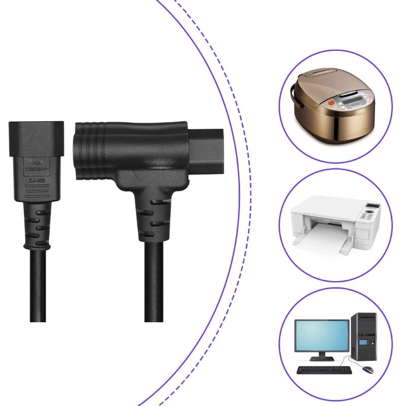 C14 To C13 5-15R Splitter Power Cord Extension Cable IEC 320 C14 Male To 5-15R Female Splitter Adapter Cable Cord