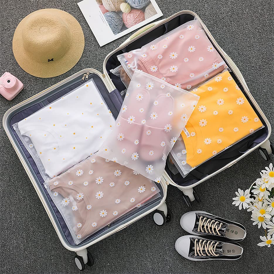 10pcs Waterproof Eva Daisy Storage Bags Drawstring Large Capacity Clothes Shoes Travel Organizer Portable Makeup Toiletry Bags