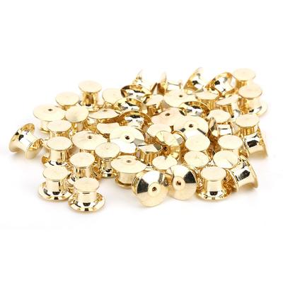 50 pièces Dos de Broche Attache Rapide Sac Plat Nom Chapeau Broche Livre 7 x 10mm