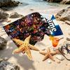 Personalisierter Strandtuch mit individuellem Namen für Five Nights at Freddy's, für Reise Camping Strandparty Heimdekoration, Geburtstagsgeschenk für Familie & Freunde