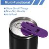 uxcell Manual Easy Can Opener, 4pcs - Plastic Beverage Can Covers Lids Protector, Bottle Opener for Soda, Beer, Drink (Green)