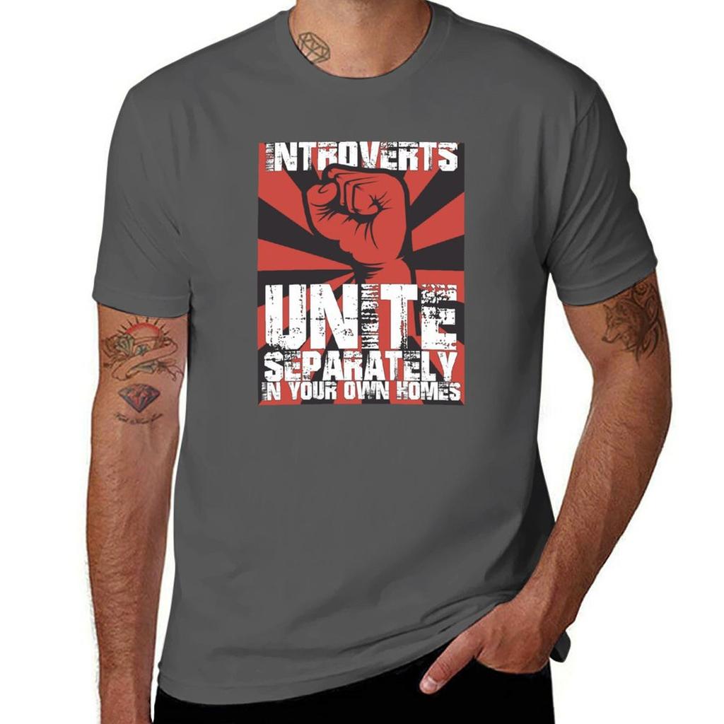 Introverts Unite Separately In Your Own Homes Tshirt Cotton T Shirt Pack T Shirt Custom Print Unisexs Graphic T Shirts Tshirt