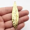 Foglie Grandi Dettagliate Fascino Botanico Bronzo Antico Lega di Zinco Materiali per la Creazione di Gioielli Stile Fabbricante di Gioielli Fascini Metallici