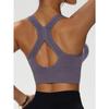 Women Front Zipper Shockproof High Support Wireless Seamless Push Up Sports Bra