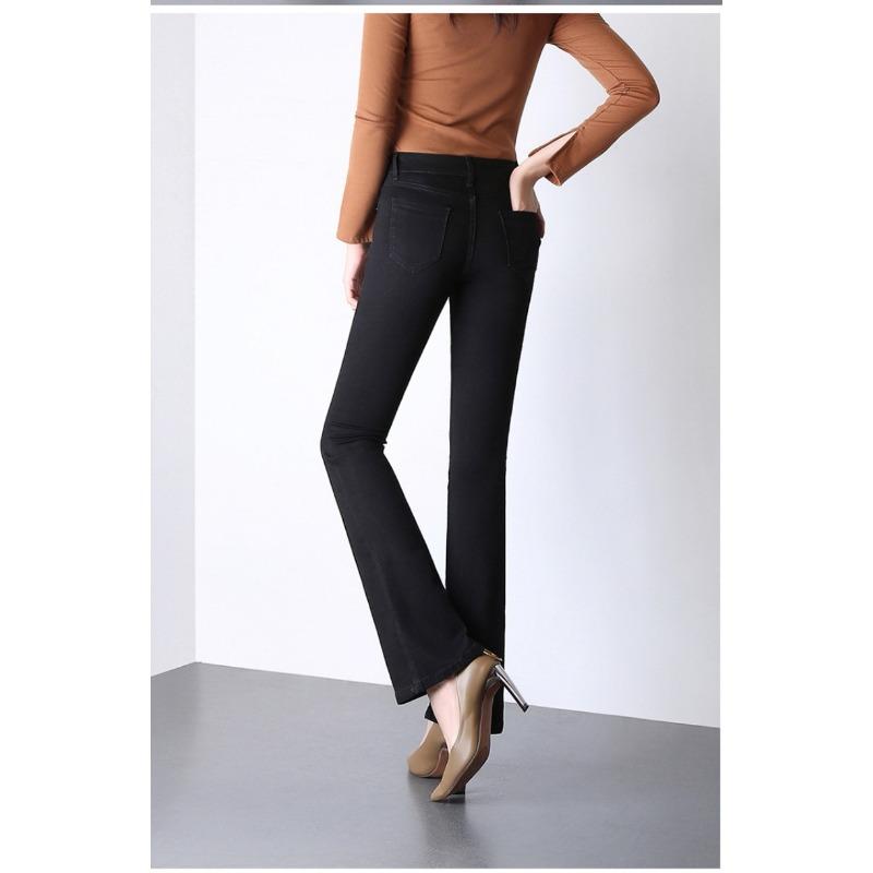 Jeans Women's Blue Micro-flared Pants High-waisted Slim-fit Wide-leg Pants