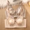 Satin Silk Thin Bra with Soft Underwire To Prevent Sagging and Support Large Busts