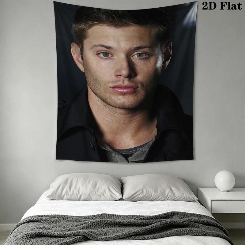 Dean Winchester Wall Tapestry Aesthetic Wall Hanging Printed Fabric Blanket Decorative Tapestries for Bedroom Living Room Home Decor