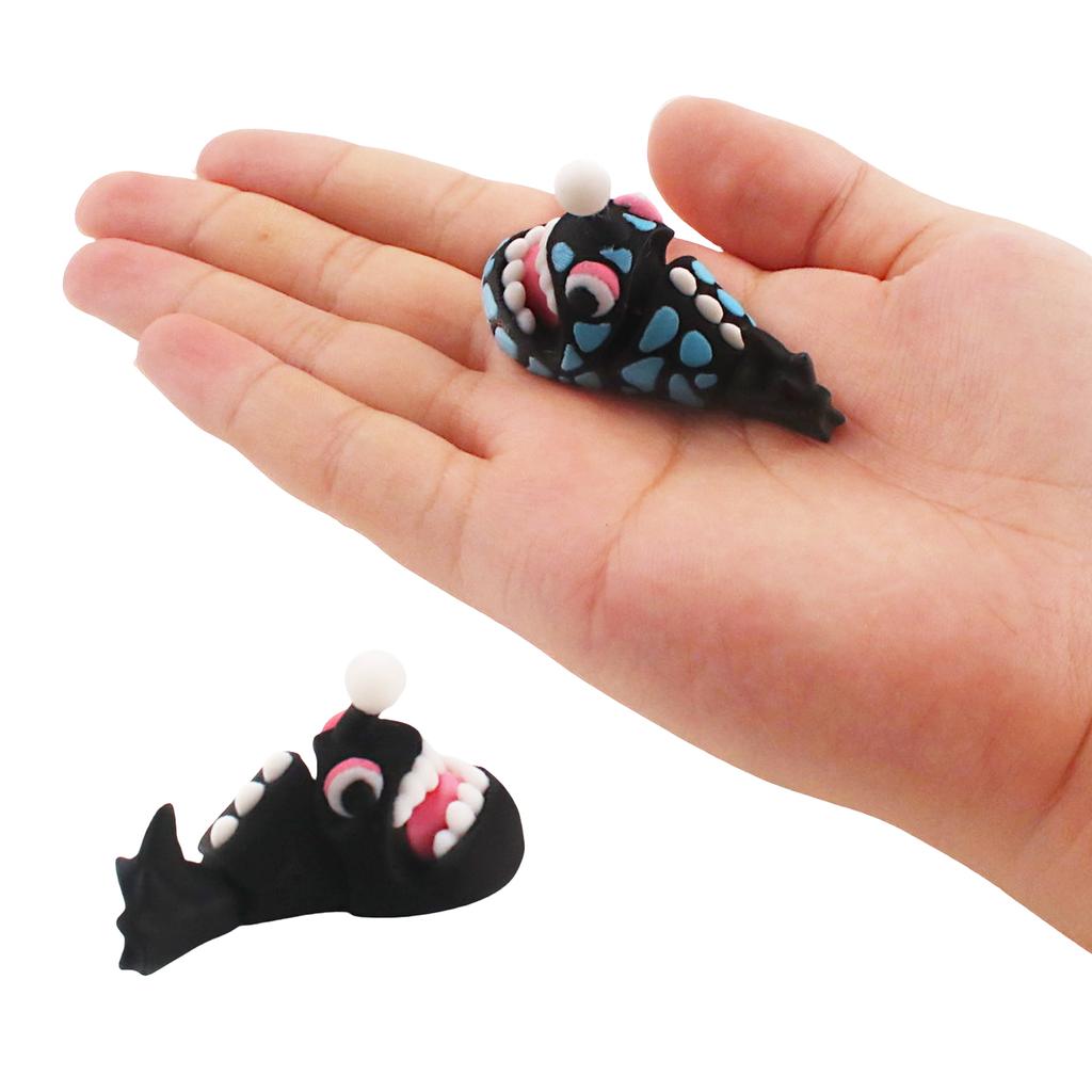 3D Printed Lantern Fish Model, Novel Mini Marine Creature, Joint Movable Piranha