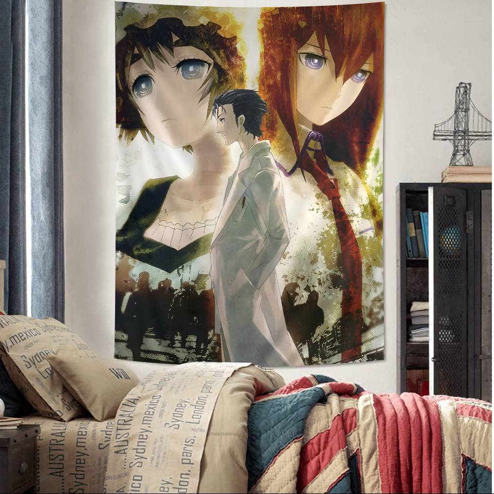 Steins Gate Anime Tapestry Wall Hanging Decoration Household Wall Hanging Home Decor