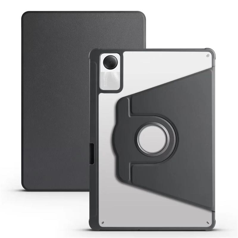 

Чехол для Redmi Pad SE 11 дюймов, вращающийся на 360 градусов акриловый прозрачный жесткий чехол для планшета Funda Redmi Pad SE, чехол с подставкой для карандашей Redmi Pad SE 11 inch чёрный