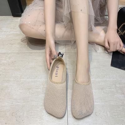 Fashion Black Mesh Breathable Flat Slip On Women's Shoes 2024 Female Footwear New In Offers Stylish Korean Fashion Shoe Urban A 39