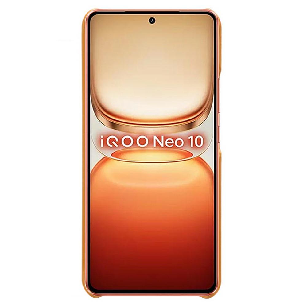 For Vivo iQOO Neo10 5G Case Calf Texture PU Leather Hard PC Protective Phone Cover