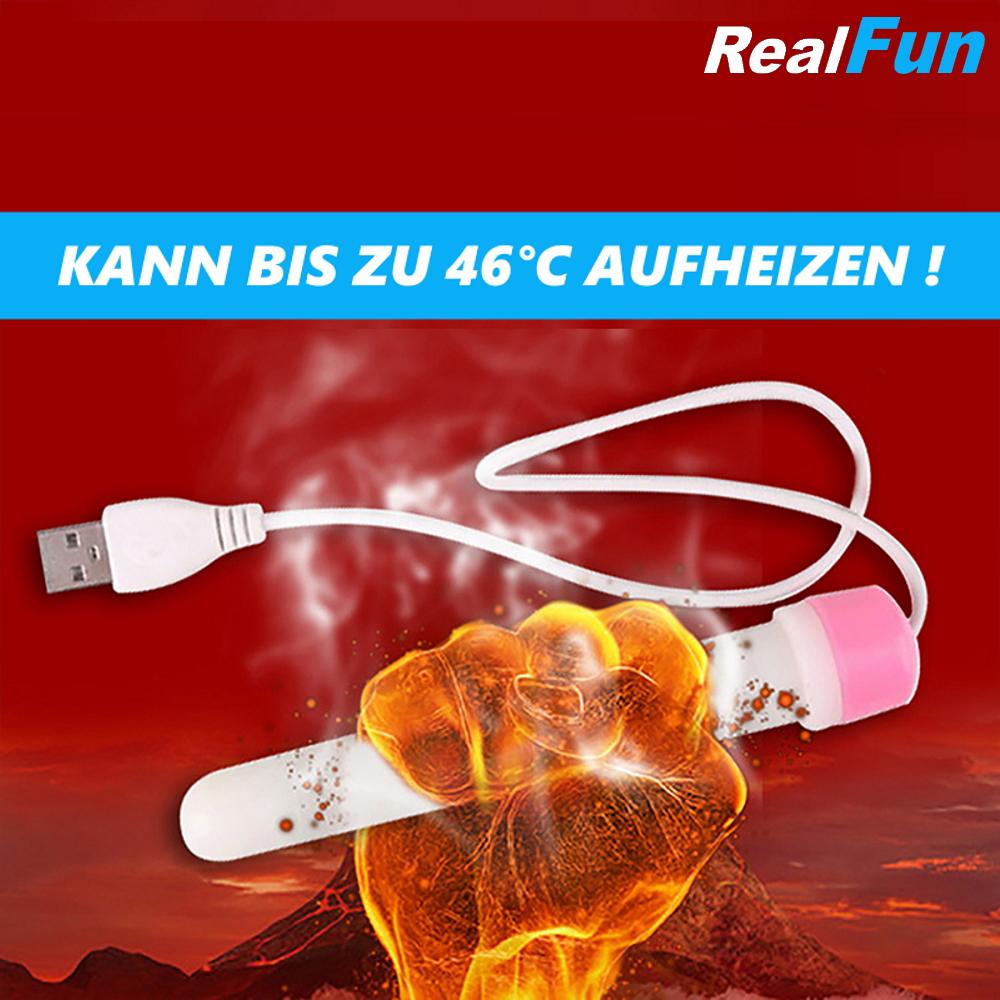 RealFun Masturbator Heating Rod Sex Doll Torso USB Pocket Pussy Sex Toy 46°